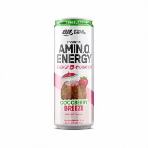 Optimum Nutrition ESSENTIAL AMIN.O. ENERGY+ Electrolytes Sparkling *new* Cocoberry Breeze 355ml * 12 Cans (12 Servings) | PO0578941