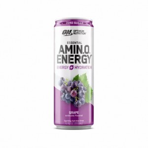 Optimum Nutrition ESSENTIAL AMIN.O. ENERGY+ Electrolytes Sparkling Grape 355ml * 12 Cans (12 Servings) | WH4290561