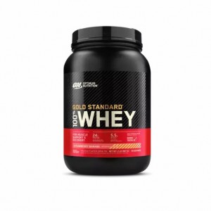 Optimum Nutrition GOLD STANDARD 100% WHEY™ Strawberry Banana 2 lb (30 Servings) | IE5836041