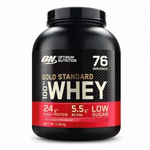 Optimum Nutrition Gold Standard 100% Whey Protein Powder Delicious Strawberry 2.28 kg (76 Servings) | ND8659032