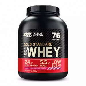 Optimum Nutrition Gold Standard 100% Whey Protein Powder White Chocolate Raspberry 2.28 kg (76 Servings) | UT4879621