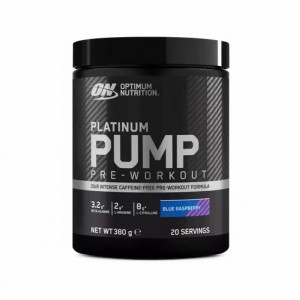 Optimum Nutrition Platinum Pump Pre-workout Blue Raspberry 380 grams (20 Servings) | FT7205346