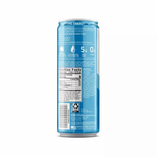 Optimum Nutrition ESSENTIAL AMIN.O. ENERGY+ Electrolytes Sparkling *new* Blue Raspberry Rush 355ml * 12 Cans (12 Servings) | LO5903186