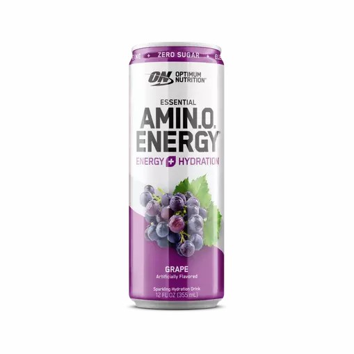 Optimum Nutrition ESSENTIAL AMIN.O. ENERGY+ Electrolytes Sparkling Grape 355ml * 12 Cans (12 Servings) | WH4290561