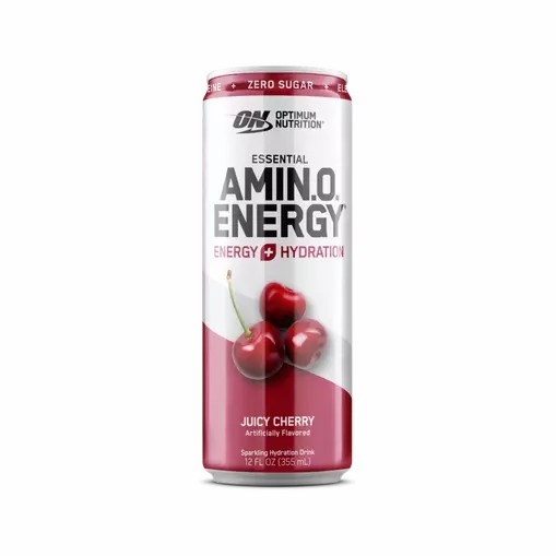 Optimum Nutrition ESSENTIAL AMIN.O. ENERGY+ Electrolytes Sparkling Juicy Cherry 355ml * 12 Cans (12 Servings) | DK5486307