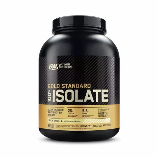 Optimum Nutrition GOLD STANDARD® 100% Isolate Rich Vanilla 2.91 lb (44 Servings) | ZU8219603