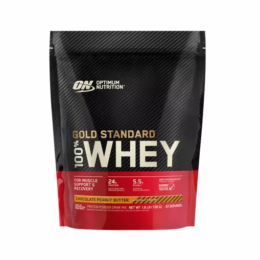 Optimum Nutrition GOLD STANDARD 100% WHEY™ Chocolate Peanut Butter 1.5 lb (22 Servings) | QC6195308