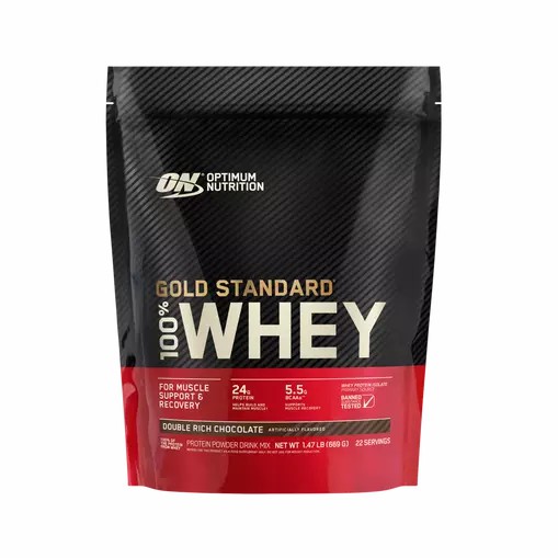 Optimum Nutrition GOLD STANDARD 100% WHEY™ Double Rich Chocolate 1.5 lb (22 Servings) | MY8965037