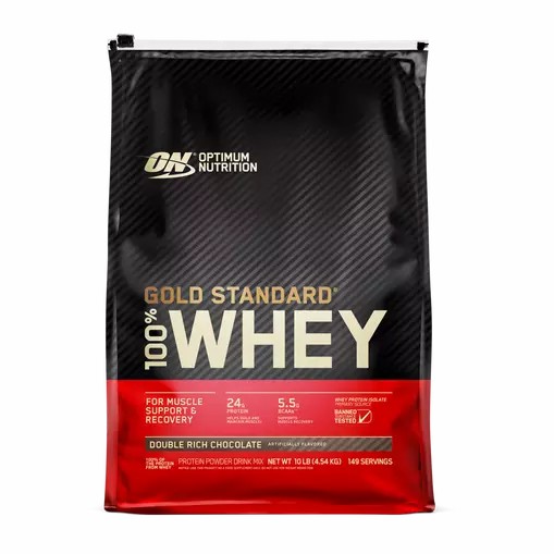 Optimum Nutrition GOLD STANDARD 100% WHEY™ Double Rich Chocolate 10 lb (149 Servings) | VX5628790