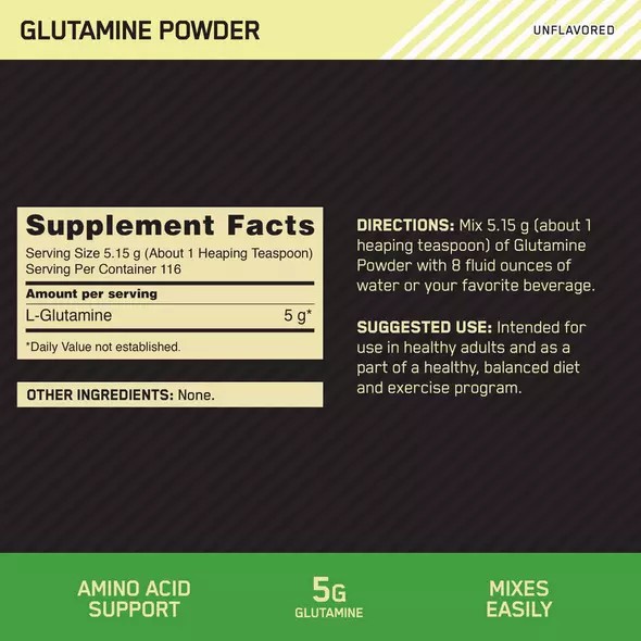 Optimum Nutrition Glutamine Powder 2.2 lb (194 Servings) | QO8369240