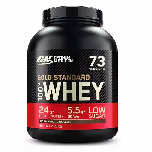 Optimum Nutrition Gold Standard 100% Whey Protein Powder Double Rich Chocolate 2.26 kg (76 Servings) | WP8493760