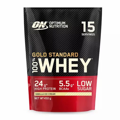 Optimum Nutrition Gold Standard 100% Whey Protein Powder Vanilla Ice Cream 450 grams (15 Shakes) | JI5816940