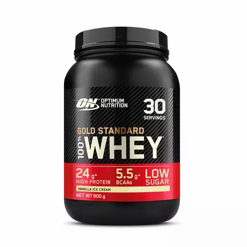 Optimum Nutrition Gold Standard 100% Whey Protein Powder Vanilla Ice Cream 900 grams (30 Servings) | YB1540697