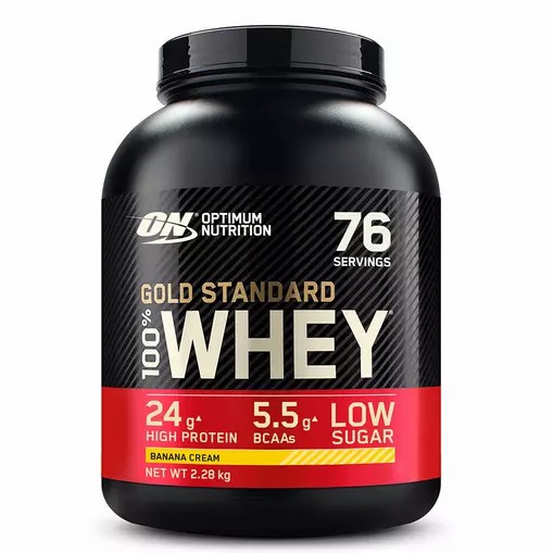 Optimum Nutrition Gold Standard 100% Whey Protein Powder Banana Cream 2.28 kg (76 Servings) | BN0782914