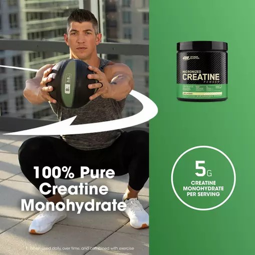 Optimum Nutrition Micronized Creatine Powder Unflavored 0.66 lb (60 Servings) | QG8652491