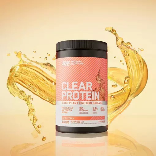 Optimum Nutrition ON Clear Protein 100% Plant Protein Isolate Juicy Peach 280 grams (10 Servings) | XD0912654