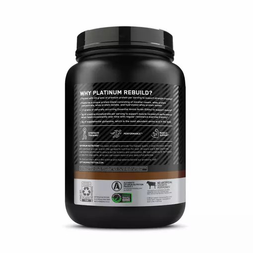 Optimum Nutrition Platinum Rebuild Dark Chocolate 1.67 lb (20 Servings) | TK3628574