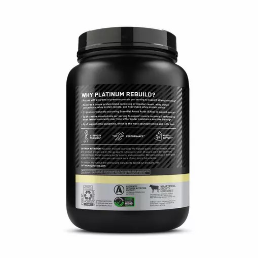 Optimum Nutrition Platinum Rebuild Vanilla Buttercream 1.63 lb (20 Servings) | NY9285341