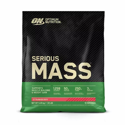 Optimum Nutrition Serious Mass Gainer Strawberry 5.45 kg (16 Servings) | TI6073295