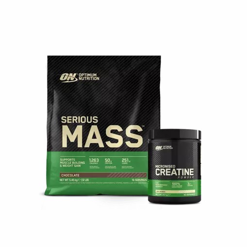 Optimum Nutrition Serious Mass & Creatine Stack Chocolate | AW0127634